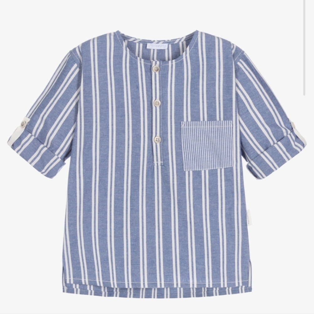 Laranjinha Striped Pullover Shirt, 8Y